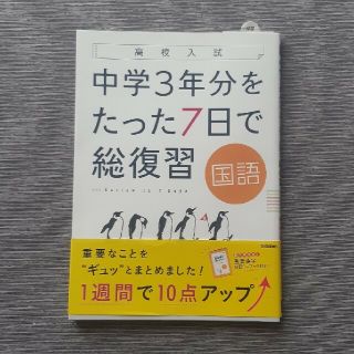 【ぱんださま専用】高校入試中学３年分をたった７日で総復習国語(語学/参考書)