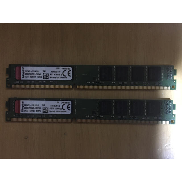 キングストン DDR3メモリ8GB  2枚