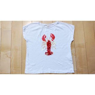 ザラ(ZARA)の1～2度着用！大人も着れる！リバーシブルスパンコールZARAのザリガニTシャツ　(Tシャツ/カットソー)