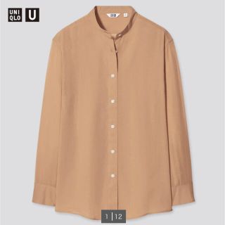 ユニクロ(UNIQLO)のユニクロユー　シアーバンドカラーシャツ(シャツ/ブラウス(長袖/七分))