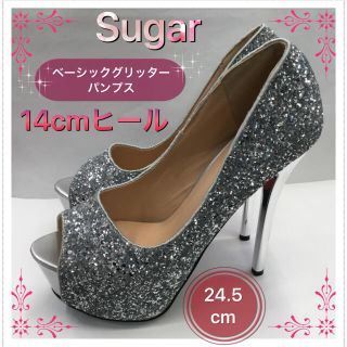 Sugar❤︎シュガー❤︎グリッターパンプス❤︎14㎝ヒール❤︎24.5cm(ハイヒール/パンプス)