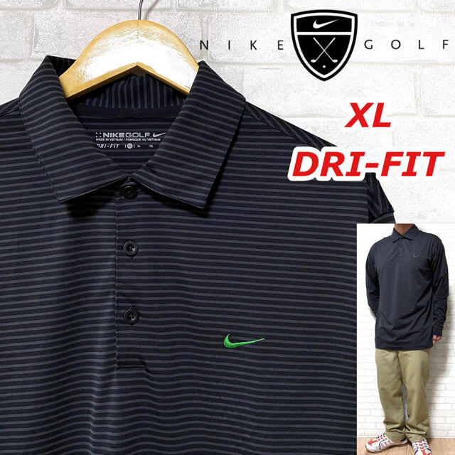 NIKE(ナイキ)のNIKE GOLF ナイキゴルフ ストレッチ ポロシャツ DRI-FIT 速乾 スポーツ/アウトドアのゴルフ(ウエア)の商品写真