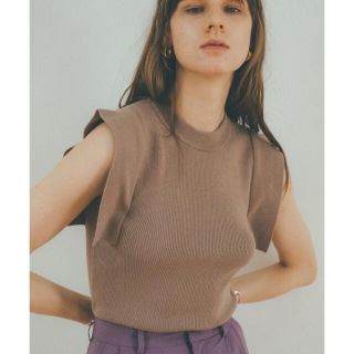 ステュディオス(STUDIOUS)のCLANE クラネ SQUARE SLEEVE KNIT TOPS(カットソー(半袖/袖なし))