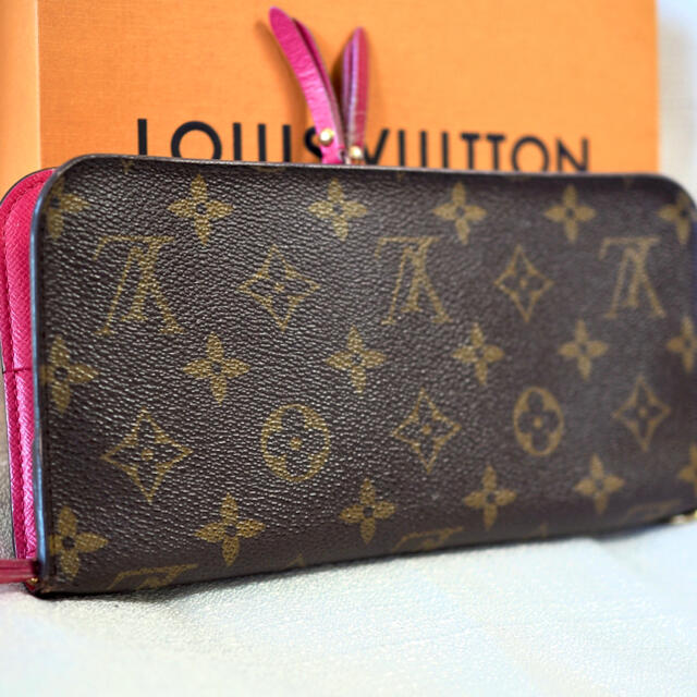 LOUIS VUITTON 本物 良品 モノグラム ポルトフォイユ アンソリット ロゼ ピンク