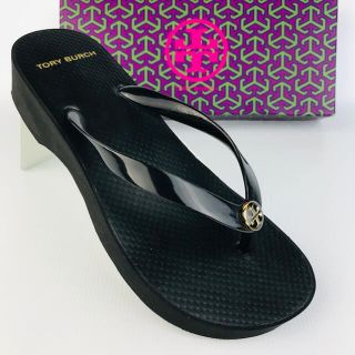 トリーバーチ(Tory Burch)の美品★トリーバーチ★アイコン 厚底 プラットフォームトングサンダル(7)(ビーチサンダル)