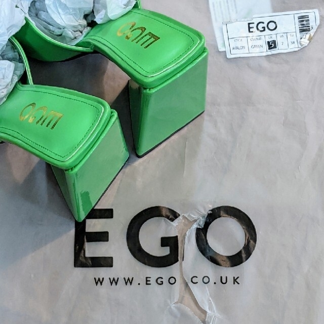 EGO サンダル ミュールスクエアトゥブロックヒール❤︎新品未使用品