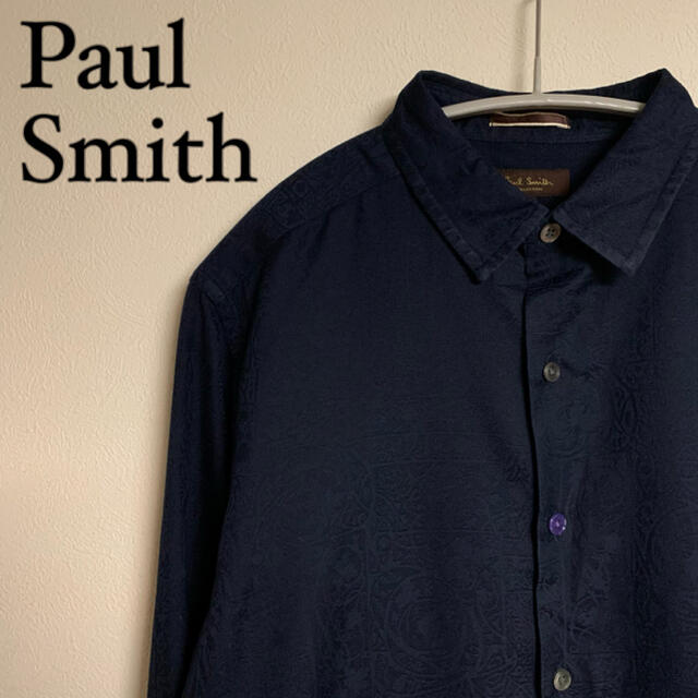 Paul Smith(ポールスミス)のPaul Smith ポールスミス シャツ  総柄　ネイビー　エレガント　長袖 メンズのトップス(シャツ)の商品写真