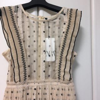 ザラ(ZARA)のZARA ドットワンピース(ロングワンピース/マキシワンピース)