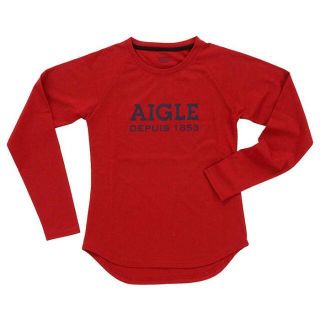 エーグル(AIGLE)の●エーグル Tシャツ レディース ZTF005J 012 レッド 36(カットソー(長袖/七分))