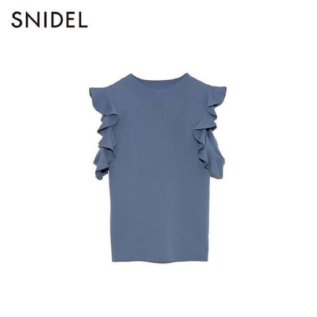 SNIDEL(スナイデル)のsnidel スナイデル フリルニットプルオーバー レディースのトップス(カットソー(半袖/袖なし))の商品写真