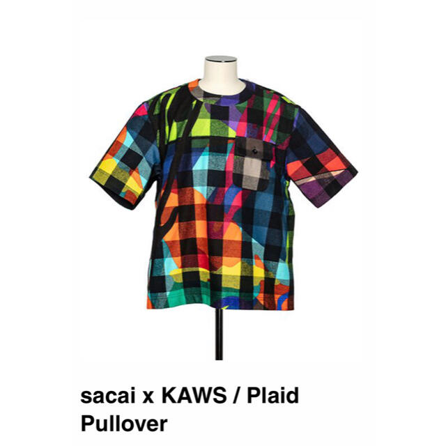 sacai × kaws plaid pullover サイズ2