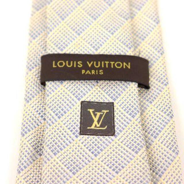 LOUIS VUITTON(ルイヴィトン)のルイヴィトン LOUIS VUITTON チェック柄 シルク 高級 ネクタイ メンズのファッション小物(ネクタイ)の商品写真