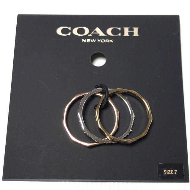 COACH(コーチ)のコーチ　指輪　トライカラー　3連 レディースのアクセサリー(リング(指輪))の商品写真