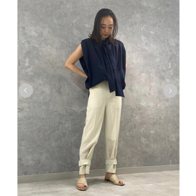 最終オフ!Styling(スタイリングベルテッドテーパードパンツ ホワイト