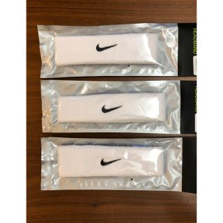 ナイキ(NIKE)の新品　NIKE ヘアバンド ヘッドバンド ホワイト 3本セット(バンダナ/スカーフ)