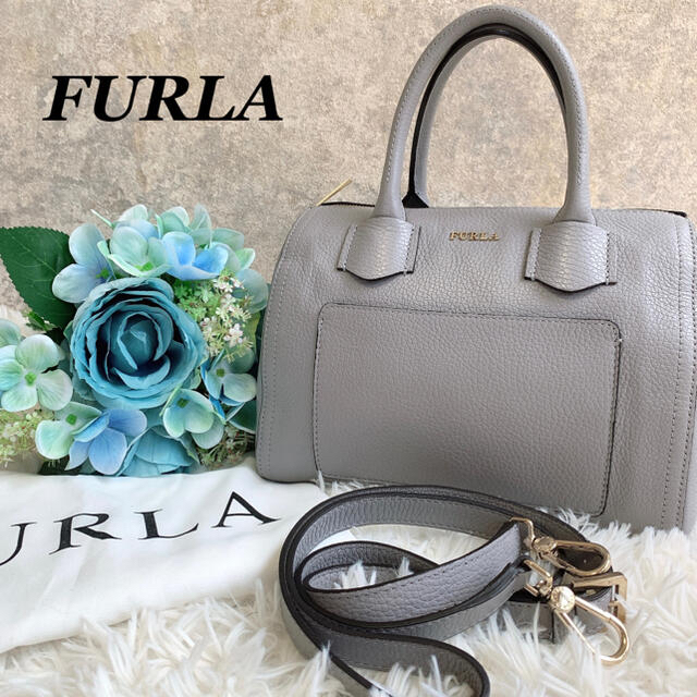 美品 FURLA アストリッド M サッチェル ハンドバッグ ショルダーバッグ