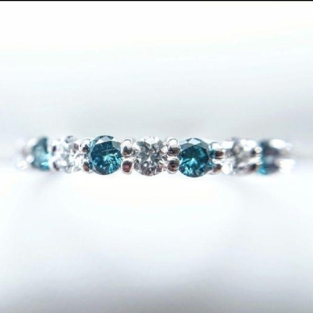 ブルーダイヤモンド リング Total 0.52ct レディースのアクセサリー(リング(指輪))の商品写真