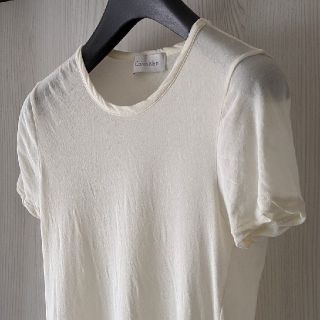 カルバンクライン(Calvin Klein)の【透かし★アイボリー】バレエのレッスン着にも✦✧中古✧✦(カットソー(半袖/袖なし))