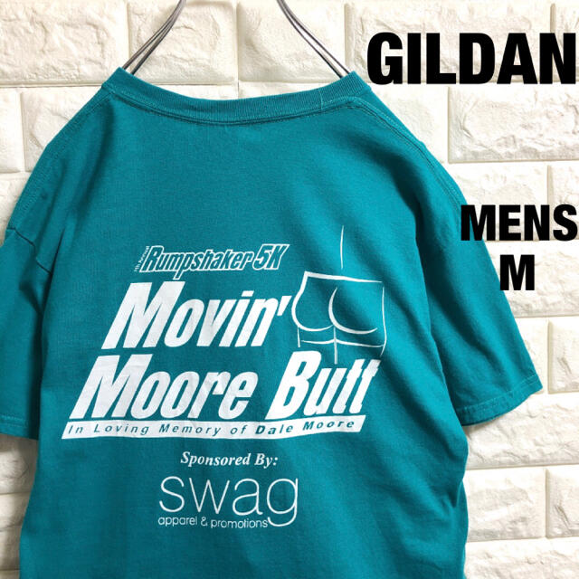 GILDAN(ギルタン)のアメリカ古着　ギルダン　企業ロゴ　セクシープリント　Tシャツ　メンズMサイズ メンズのトップス(Tシャツ/カットソー(半袖/袖なし))の商品写真