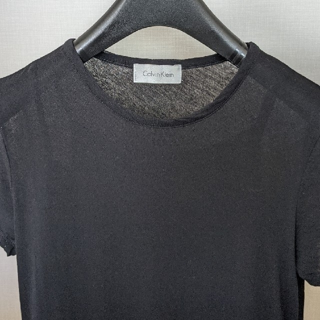 Calvin Klein(カルバンクライン)の【透かし★ブラック】バレエのレッスン着にも✦✧中古✧✦ レディースのトップス(カットソー(半袖/袖なし))の商品写真