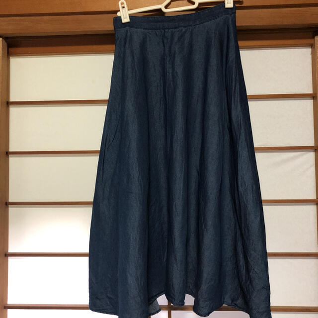moussy(マウジー)のマウジー　デニム風　フレアスカート レディースのスカート(ひざ丈スカート)の商品写真