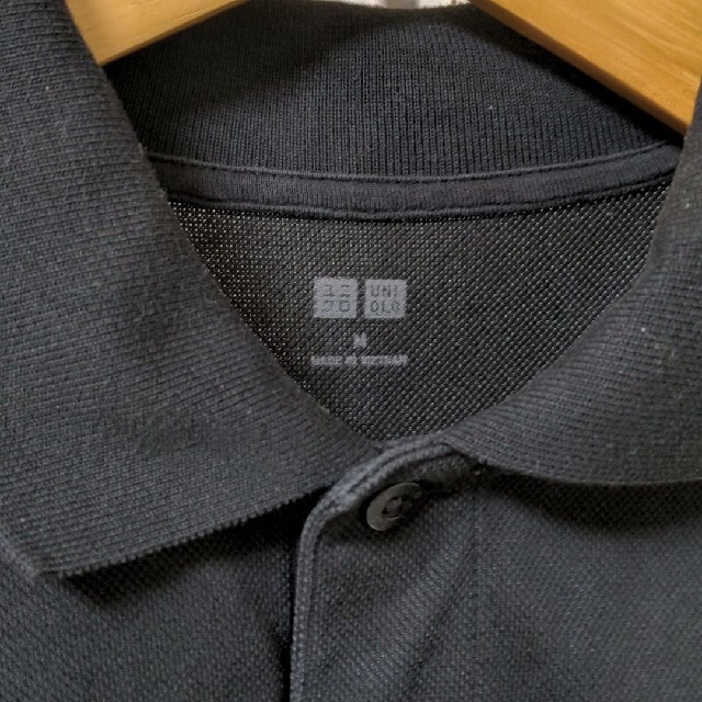 UNIQLO(ユニクロ)のUNIQLO ドライカノコポロシャツ（半袖）黒　ブラック メンズのトップス(ポロシャツ)の商品写真