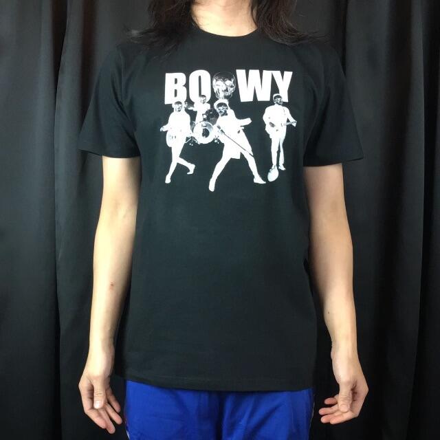 【ロック Tシャツ】新品 ドクロ デザイン Jロック BOOWY 黒 Tシャツ