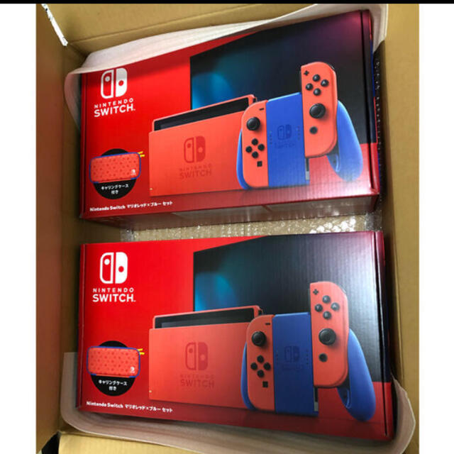 新品未開封　Nintendo switch マリオレッド×ブルー2台セット