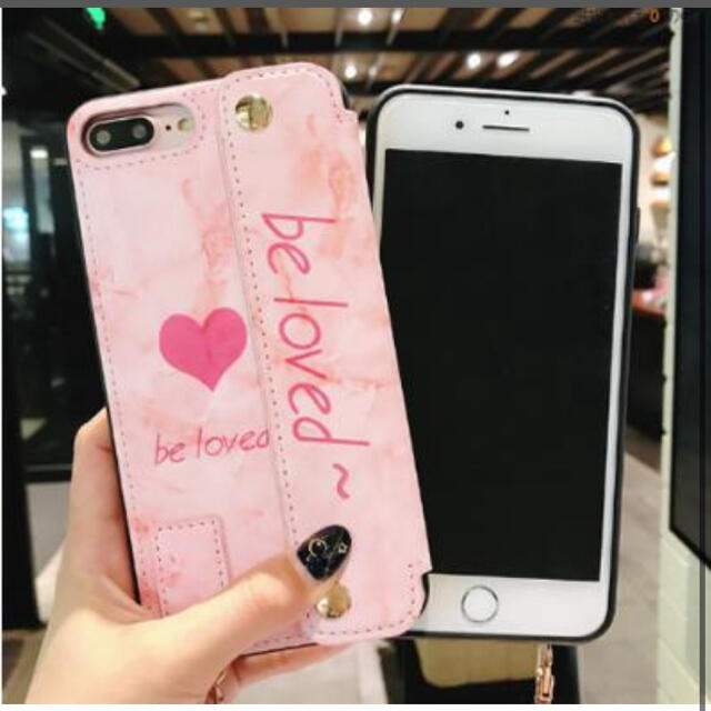 【iPhone 7p/8plus／ピンク】iPhoneケース　多機能スマホケース スマホ/家電/カメラのスマホアクセサリー(iPhoneケース)の商品写真