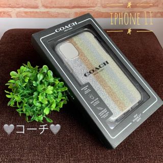 コーチ(COACH)のコーチ Coach iPhone11 ケース グリッター・アメリカ・ニュートラル(iPhoneケース)