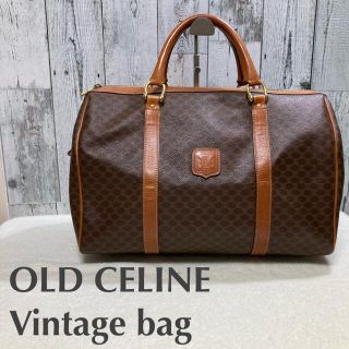 セリーヌ(celine)の美品　OLD CELINE ビンテージバッグ　マカダム柄　ハンドバッグ　PVC(ハンドバッグ)