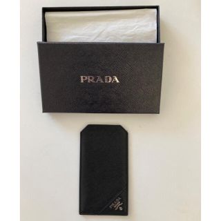 プラダ(PRADA)のPRADA 携帯ケース　レザー　iPhone5 iPhoneSE(初代）黒　美品(iPhoneケース)