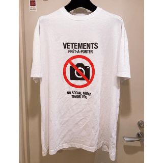 バレンシアガ(Balenciaga)の【即完売品】VETEMENTS ANTI SOCIAL ロゴ Tシャツ L(Tシャツ/カットソー(半袖/袖なし))