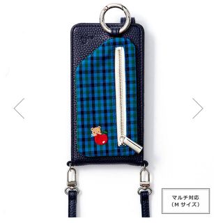 ファミリア(familiar)の【専用】familiar×ajewコラボスマホマルチケース(ネイビー)新品(iPhoneケース)