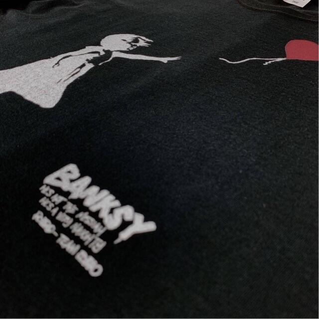 【バンクシー】新品 Banksy 風船と少女 グラフィティ アート 黒 Tシャツ 8