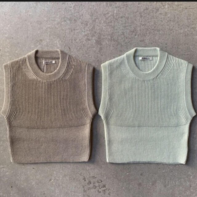 AURALEE - HEMP RIB KNIT VEST オーラリー　ベストトップス