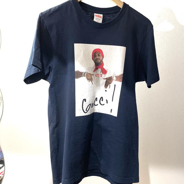 Supreme(シュプリーム)のsupreme シュプリーム Gucci Mane 16AW M ネイビー レア メンズのトップス(Tシャツ/カットソー(半袖/袖なし))の商品写真