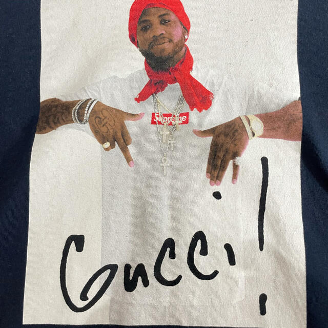 Supreme(シュプリーム)のsupreme シュプリーム Gucci Mane 16AW M ネイビー レア メンズのトップス(Tシャツ/カットソー(半袖/袖なし))の商品写真