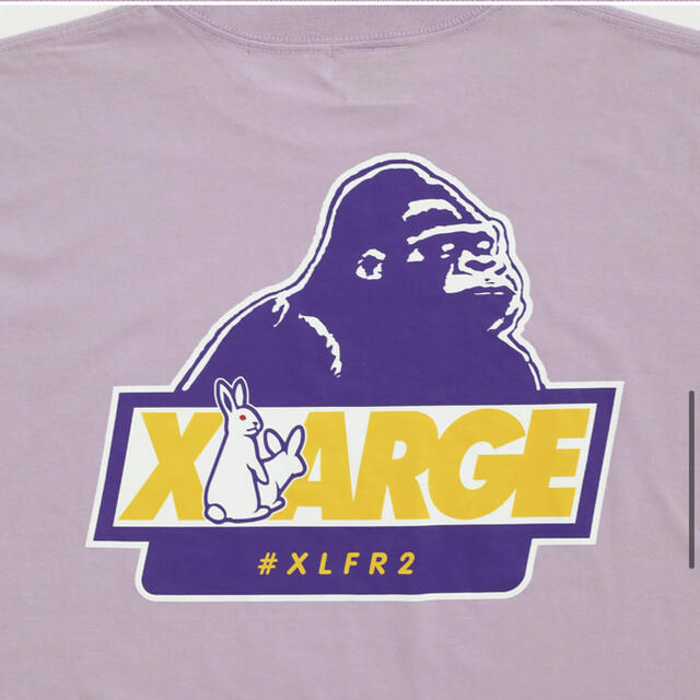 XLARGE(エクストララージ)のFR2  XLARGE  新作コラボTシャツ　　パープル　XL メンズのトップス(Tシャツ/カットソー(半袖/袖なし))の商品写真