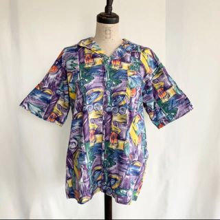 サンタモニカ(Santa Monica)のVintage 90s アート柄シャツ(シャツ)