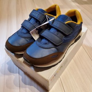 GEOX BLUE/YELLOW キッズ ベルクロスニーカー(スニーカー)