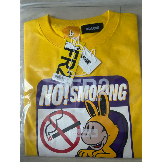 XLARGE(エクストララージ)のXLARGE FR2 コラボ NO SMOKING T-shirt イエロー L メンズのトップス(Tシャツ/カットソー(半袖/袖なし))の商品写真