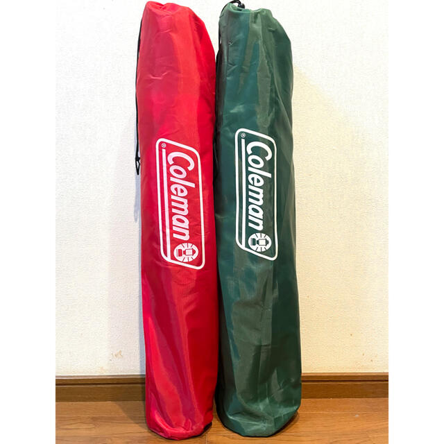 【2脚セット】新品未使用 Coleman コールマン アームチェア 赤＋緑約810x510x870