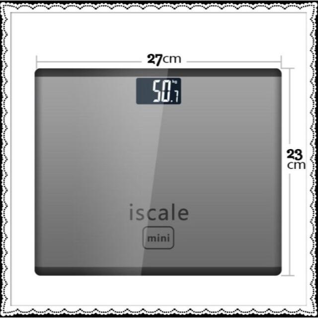 体重計 デジタル体重計 軽量 コンパクト 薄型 ピンク スマホ/家電/カメラの美容/健康(体重計/体脂肪計)の商品写真