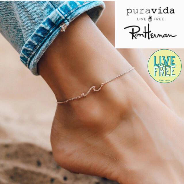 Ron Herman(ロンハーマン)の夏SALE中★RonHerman★LA発のPura Vida アンクレットRG レディースのアクセサリー(アンクレット)の商品写真