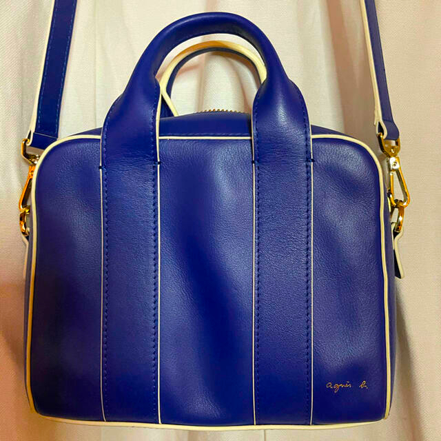 agnes b.(アニエスベー)のアニエスベー レザーバック ブルー レディースのバッグ(ショルダーバッグ)の商品写真