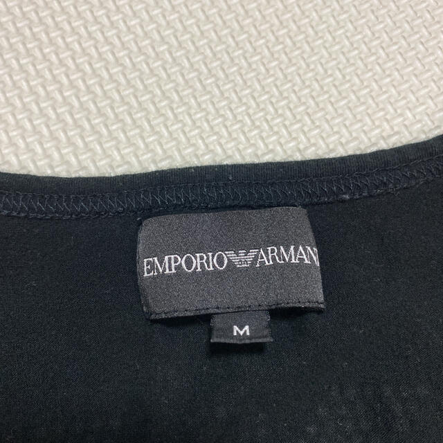 Emporio Armani(エンポリオアルマーニ)の【エンポリオアルマーニ】ラインストーンロゴ　半袖Tシャツ  Mサイズ メンズのトップス(Tシャツ/カットソー(半袖/袖なし))の商品写真