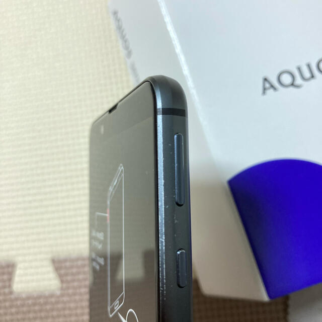 AQUOS(アクオス)のAQUOSsense3liteブラック 64GB 楽天モバイル　simフリー スマホ/家電/カメラのスマートフォン/携帯電話(スマートフォン本体)の商品写真