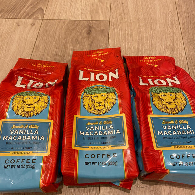 LION(ライオン)のハワイ　ライオンコーヒーバニラマカダミア283g 10オンス3個セット 食品/飲料/酒の飲料(コーヒー)の商品写真