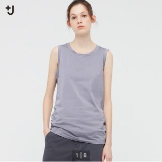 ユニクロ(UNIQLO)の【新品】ストレッチスーピマコットンT(ノースリーブ)(Tシャツ(半袖/袖なし))